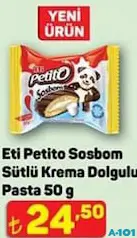 ETİ PETİTO SOSBOM SÜTLÜ KREMA DOLGULU PASTA 50 G